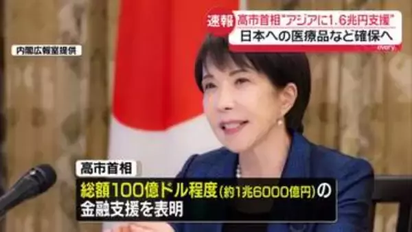 高市首相、アジア各国に約1兆6千億円の支援表明　日本への医療品など安定的確保へ