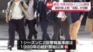 東京都で今季2回目インフル流行警報　「B型」が9割