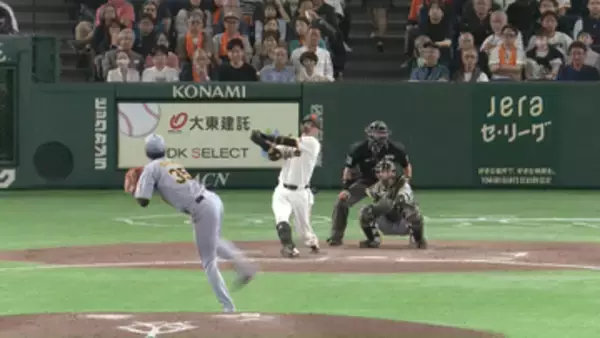【巨人】吉川尚輝が反撃の一発　今季第1号の2ランホームランで終盤に3点差へ追い上げる