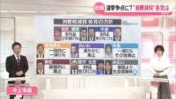 【解説】選挙の争点に？“消費減税”各党の方針は