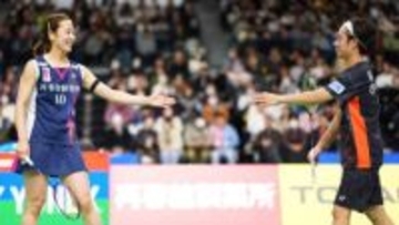 バドミントン混合ダブルス　準優勝の松山奈未・緑川大輝「オリンピック目指します」ペア結成後初の大会で今後への意気込み語る