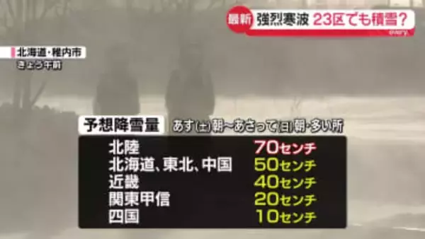 【気象解説】強烈寒波…日本海側を中心に大雪のおそれ　23区でも積雪？