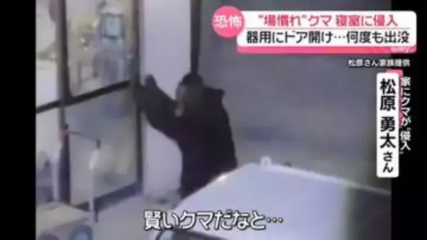 「顔のすぐ横まで」クマが“寝室”に侵入　器用にドア開け…何度も出没　岩手