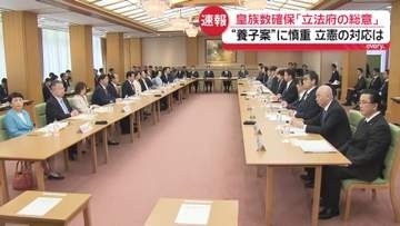【中継】皇族数確保「立法府の総意」取りまとめへ　“養子案”に慎重…立憲の対応は