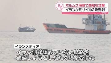 イラン、ホルムズ海峡で商船を攻撃　ミサイル2発発射　米メディア