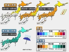 【1か月予報】蒸し暑さが増してくる