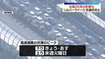 「シルバーウイーク」交通状況は　台風の影響も