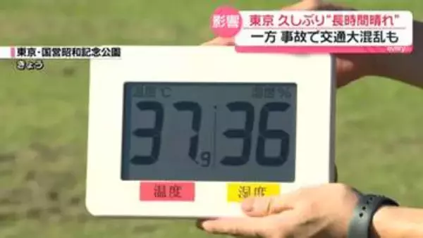 東京都心では久しぶりの長時間“晴れ間”　東京湾アクアライン事故で交通混乱