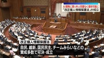 「改正個人情報保護法」が成立　AI開発促進へ規制緩和