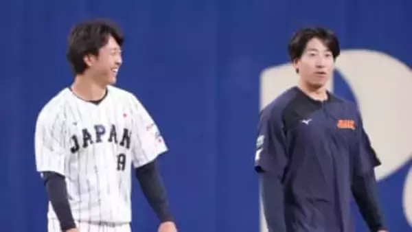 【侍ジャパン】大勢＆髙橋宏斗のかわいいエール　藤平尚真がツッコミ「落書きするのはやめなさい」