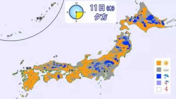 【フカボリ天気】広く晴れて梅雨の中休み　天気急変には要注意