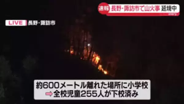 長野・諏訪市で山火事　けが人の情報なし　近くには小学校も…児童は下校済み