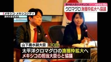 山下農林水産副大臣、メキシコと太平洋クロマグロ漁獲枠拡大へ協議