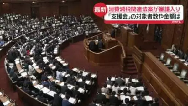 【中継】消費減税関連法案が審議入り…今国会最大の焦点　「支援金」の対象者数や金額は