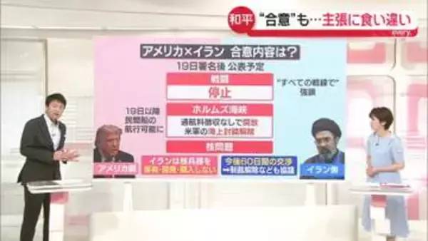 【解説】米イラン“合意”双方認める…戦闘停止やホルムズ海峡開放、核問題は？