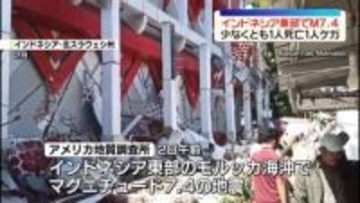 インドネシア東部モルッカ海沖でM7.4の地震　少なくとも1人死亡、1人ケガ