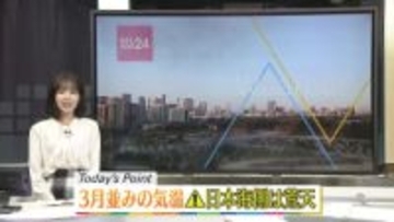 【天気】太平洋側は春先のような暖かさ　日本海側は荒れる…夜はふぶくところも