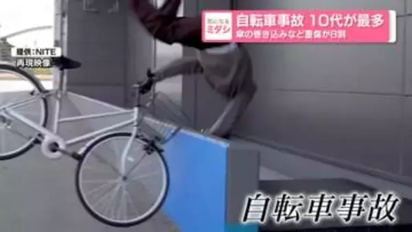 自転車事故　10代が最多　傘の巻き込みなど重傷が8割