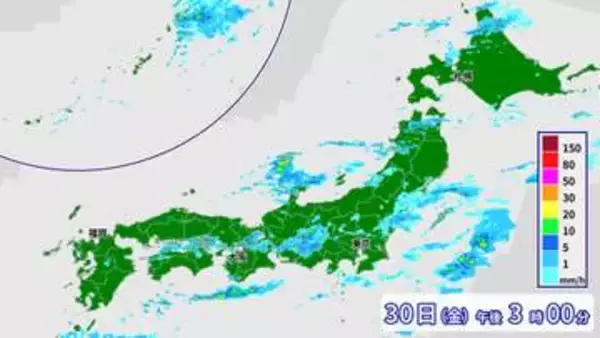 【30日の天気】富士山で初冠雪　広範囲で雨も夜は天気回復するところも