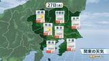 「関東は雲広がるも気温高く不快な暑さ…29日（金）以降はさらに気温上がり都心もことし一番の暑さか」の画像1