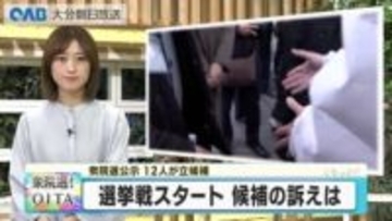 衆院選公示　大分３選挙区１２人が立候補