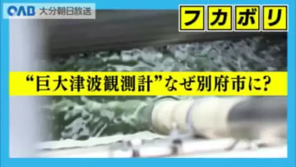「なぜ別府に？」巨大津波観測計を新設　水中センサーで２０ｍの津波も観測可能に