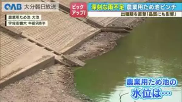記録的少雨でため池がピンチ　農業に大きな影響「作付けも厳しい」