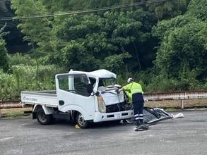 路線バスとトラックが正面衝突　男性３人を搬送　バスに乗客なし　別府市