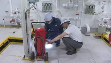 夏の利用増加を前に　フェリーの安全点検実施