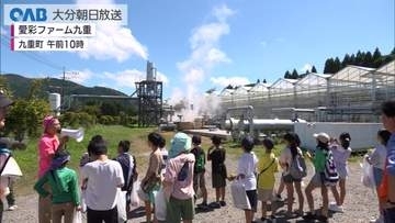 地熱の魅力を体感　小学生が農業施設見学や収穫体験　九重町