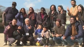 閉校間近の小学校に留学生が訪問　2人の全校児童と交流深める　大分