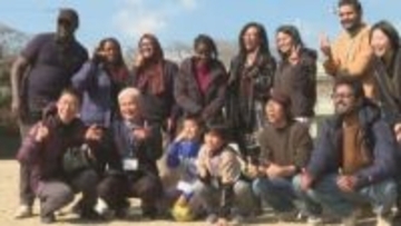 閉校間近の小学校に留学生が訪問　2人の全校児童と交流深める　大分