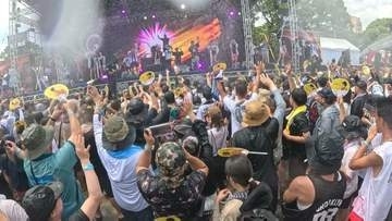 約1000トンの温泉を放水 「別府温泉ぶっかけフェス」開催