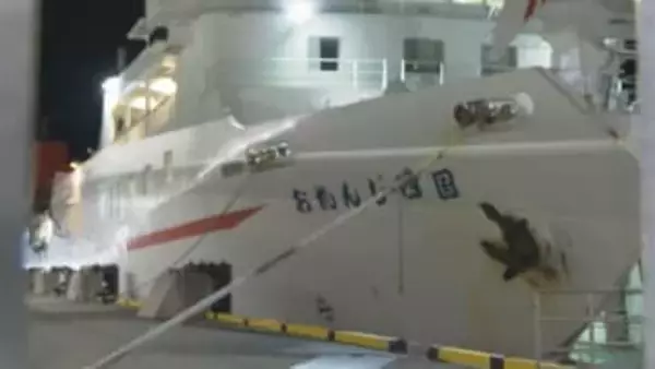 フェリーと大型貨物船が衝突　大分・豊後水道沖合の海上