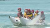 「奈多海岸で海開き　小学生がマリンスポーツに挑戦　大分」の画像1