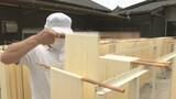 「潮風に揺れるそうめん天日干し　五月晴れの中ピーク迎える　大分・宇佐市」の画像1