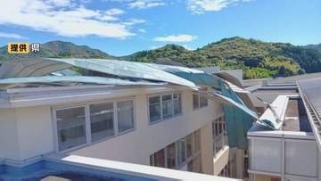 台風6号の爪あと　小学校の屋根めくれ　護岸が崩れたところも　大分