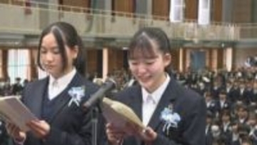 ほとんどの中学校で卒業式　約9000人が学び舎巣立つ　大分