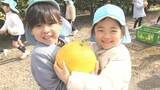 「「自分の顔より大きい！」園児69人が巨大な晩白柚に歓声　旬の味覚を収穫　大分」の画像1