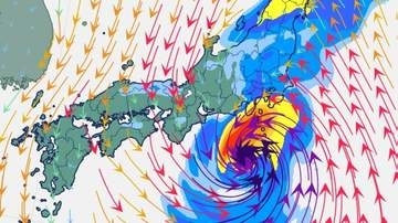 大型で強い台風25号は関東接近へ　空の便に影響、大分ー羽田間で一部欠航　県内沿岸部に強風・波浪注意報