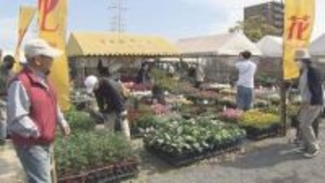 「おおいた人とみどりふれあいいち」開催　庭木など展示・販売　初日は苗木400本を無料配布