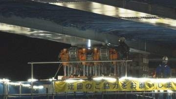 深夜に動く1200トンの巨大橋げた　700メートルの高架橋をつなぐ大規模架設工事　開通は来年末の予定