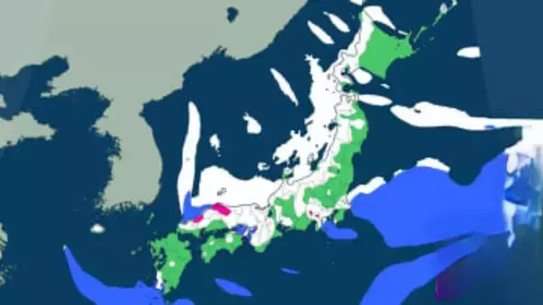 【大雪情報】週末は列島が「極寒」に　東京・大阪・名古屋で降雪、日中5度の予想　日本海側は70cm大雪のおそれ【最新雪と雨シミュレーション】