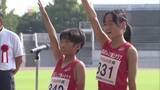 「３０度を超える猛暑の中小学生が自己ベスト目指して力走　岡山県学童陸上フェスティバル【岡山】」の画像1
