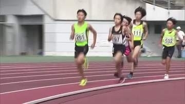 ３０度を超える猛暑の中小学生が自己ベスト目指して力走　岡山県学童陸上フェスティバル【岡山】