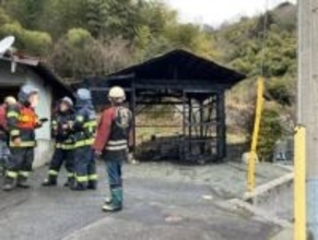 【速報】真庭市美甘の寺の倉庫で火事…ケガ人なし　現場は市立美甘小学校の近く【岡山】