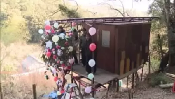 まるで秘密基地！？ＩＰＵ環太平洋大学の学生が不登校児童らの交流の場「ツリーハウス」を制作【岡山】