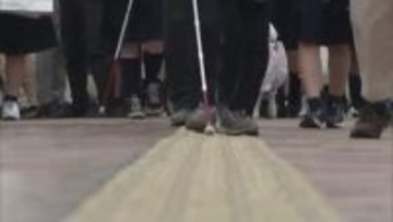 点字ブロックの日を前に　発祥の地・岡山で視覚障がい者らが啓発（岡山市）