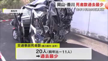 ２０２５年　香川県内の交通事故死者数は統計開始（１９４８年）以来最少の２０人　県警まとめ【香川】