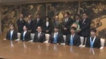 国民スポーツ大会　水泳・平田統也選手など県勢優勝選手が池田知事を表敬訪問　今後の活躍誓う【香川】